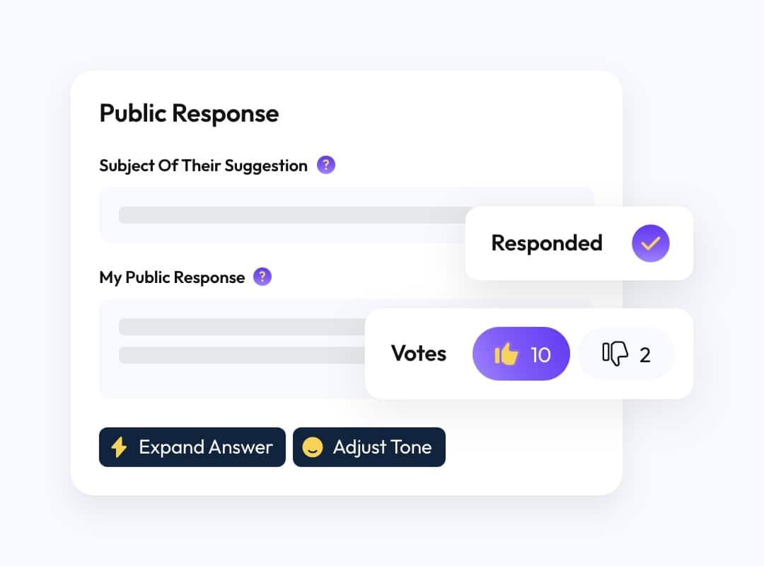 Share suggestions in Slack directly.