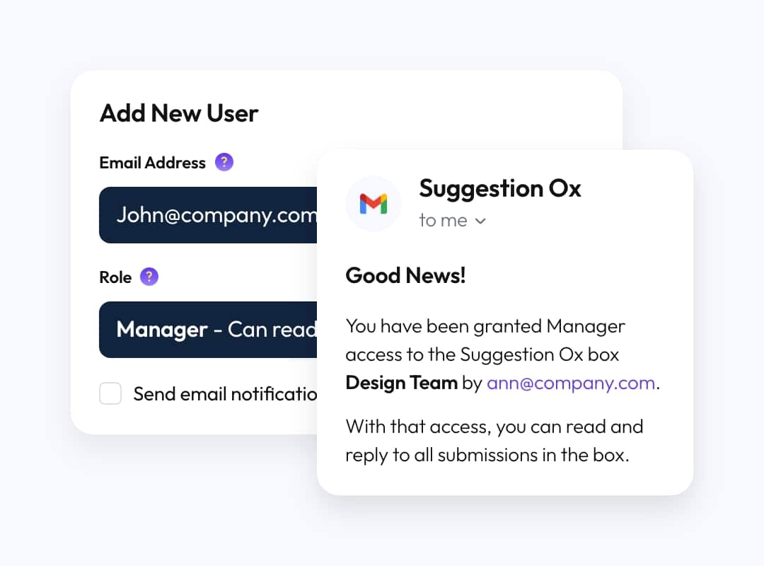 You'll be notified of new submissioons