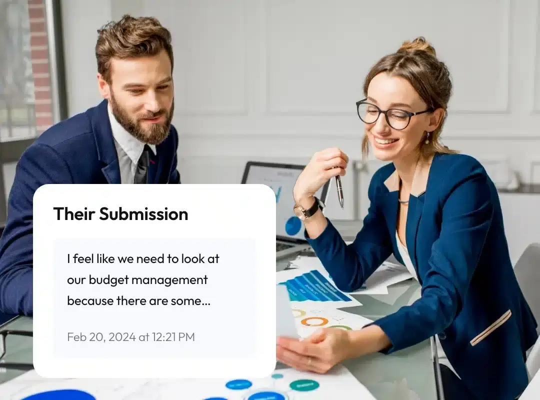 Candid feedback secure financial environment