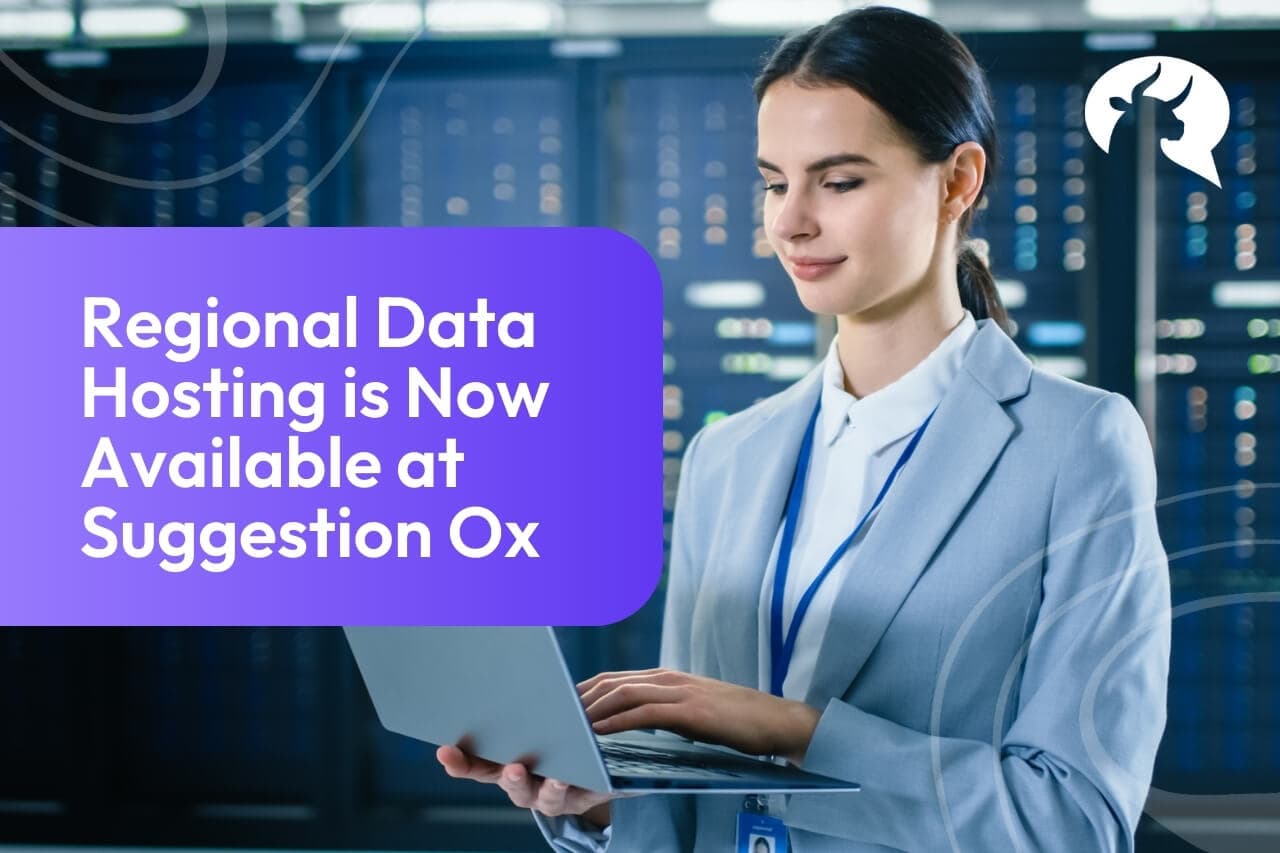 Professional woman using laptop in data center for Suggestion Ox regional hosting