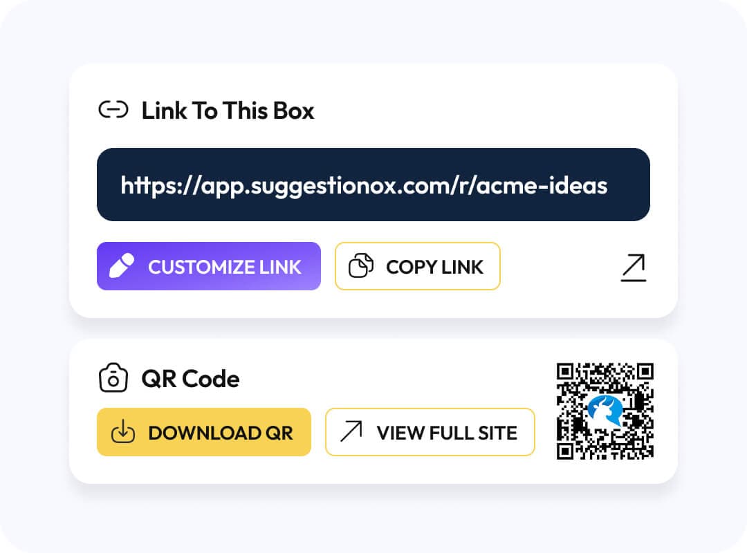 Sharing options
