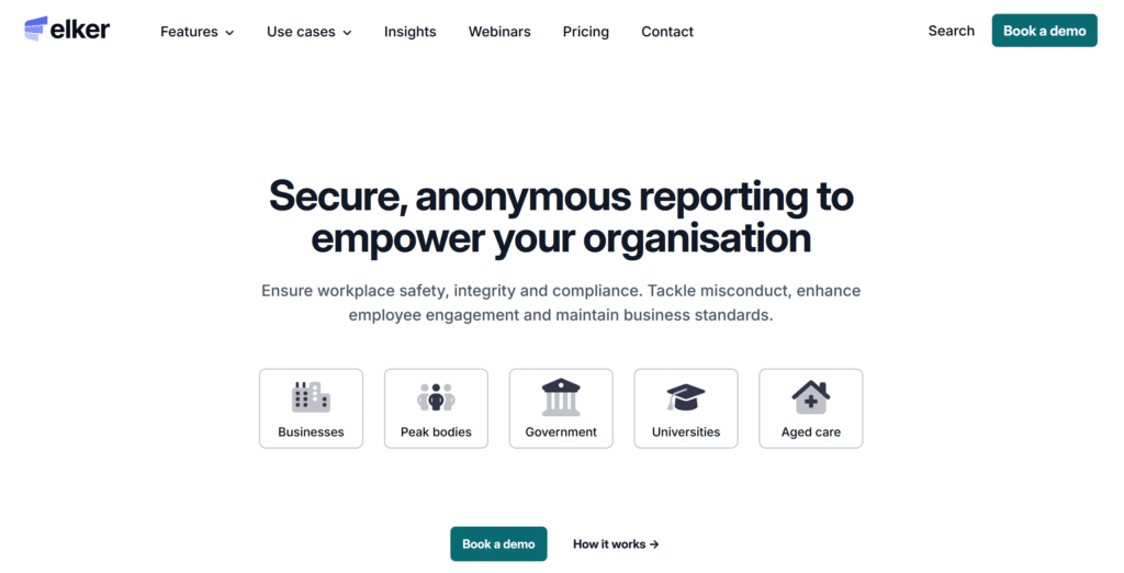 Anonymous reporting tool for employees.