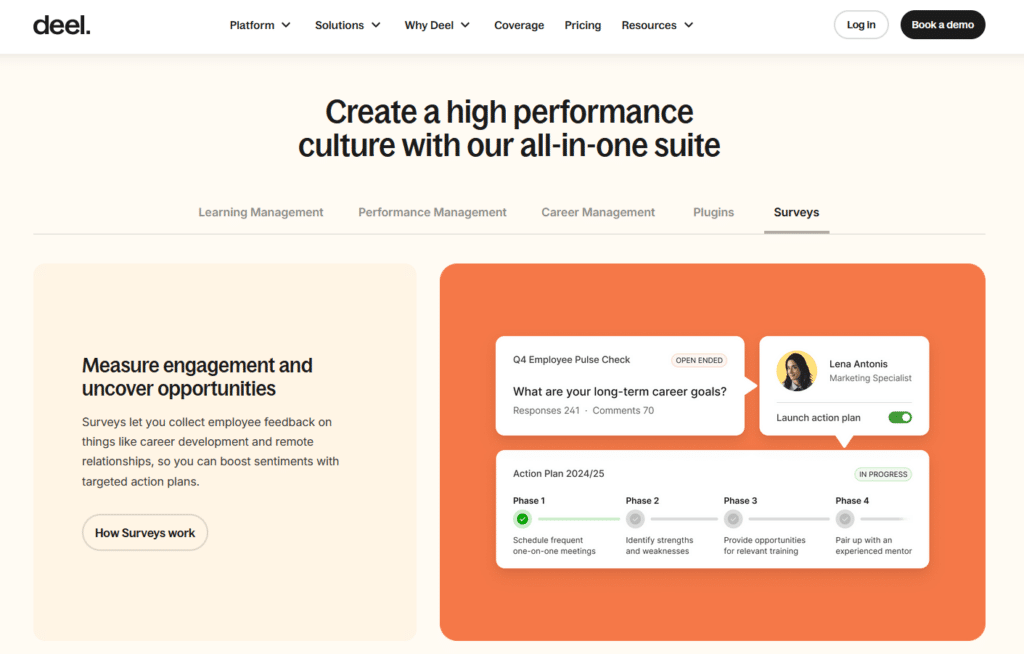 HR survey tool example.