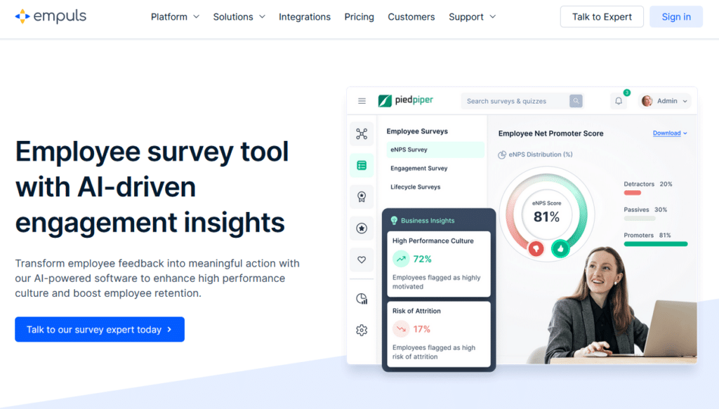 Empuls HR survey software.