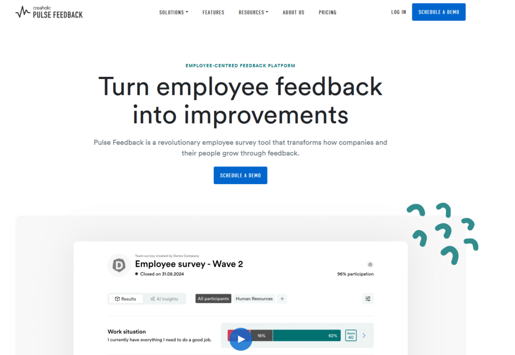 Pulse Feedback Survey Software for HR.